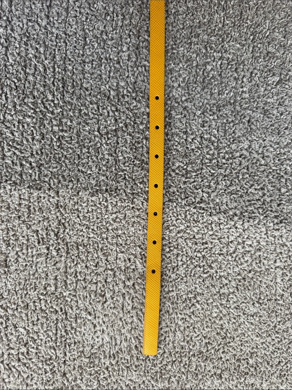 White House Black Market Yellow Textured Leather Belt with Gold Buckle
